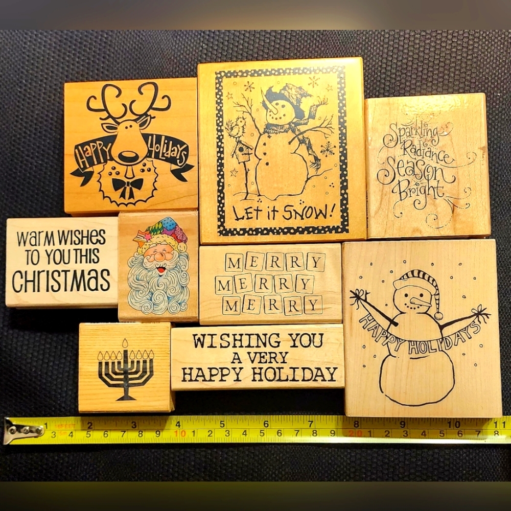 Holiday, Christmas, Hanukkah Ruber Stamps